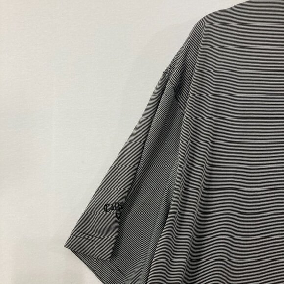 Callaway size XL Gray Striped Opti-Dri Short Sleeve Active Polo Shirt - Picture 9 of 10